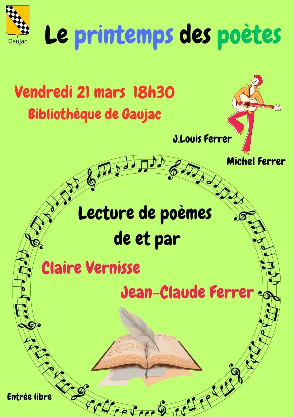 Le printemps des poètes.